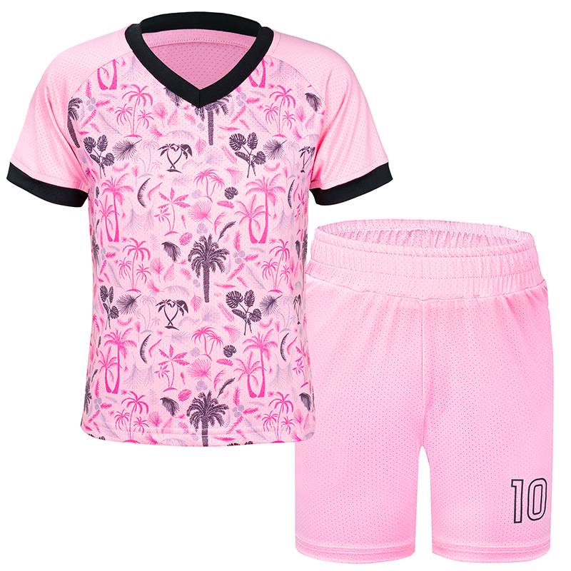 Kids Soccer Jersey Set Boys Girls Casual Sport T-Shirt Shorts