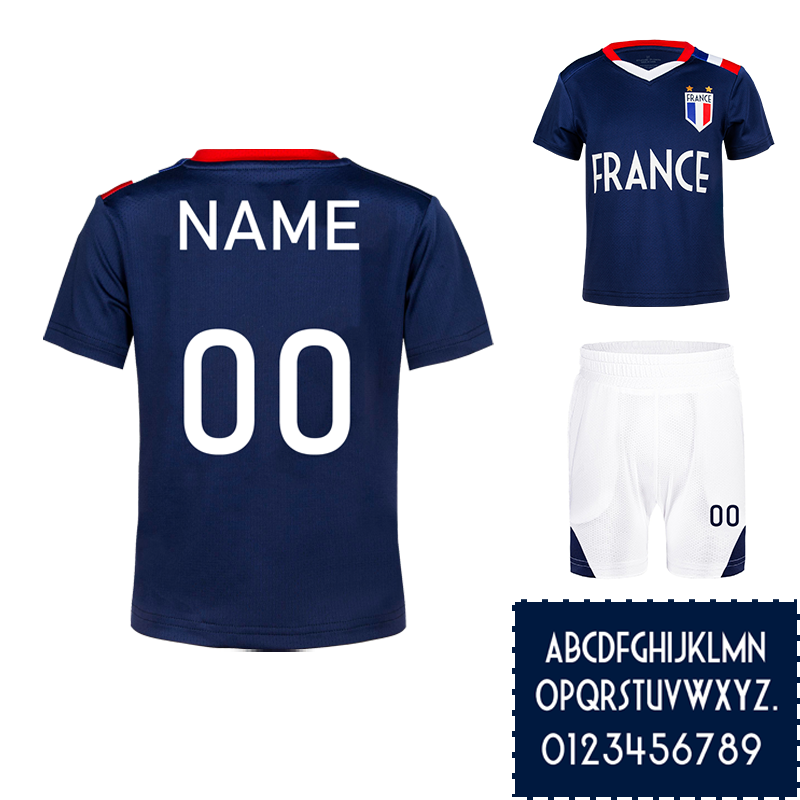 France Mbappe Kids Jersey Style-1