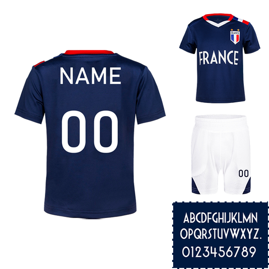 France Mbappe Kids Jersey Style-1