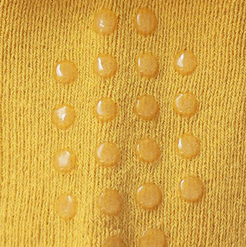 Non-slip silicone dots on soles