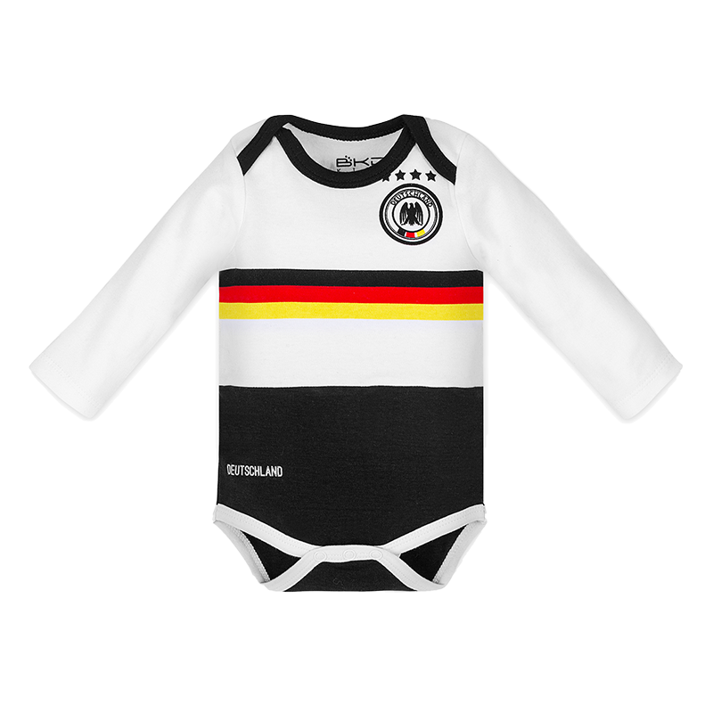 FCB Barcelona Baby Soccer Jersey Bodysuit Long Sleeve Envelope-Neck