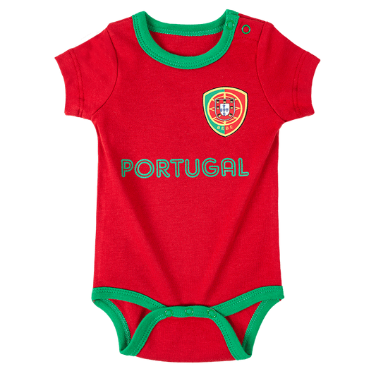Portugal Infant Soccer Jersey Bodysuit Open Shoulder