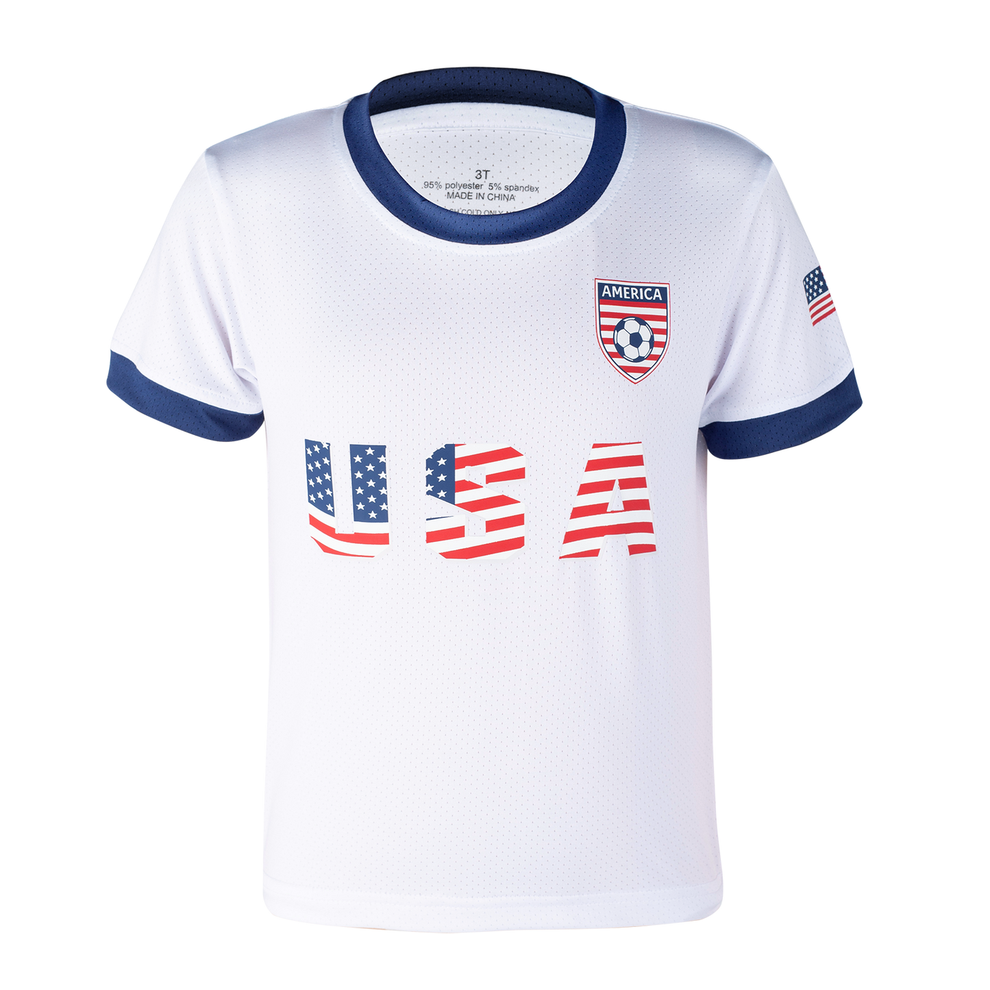 Child Youth Unisex USA Soccer Jersey Short Sleeve No.10 Uniform 2 Piece Sets