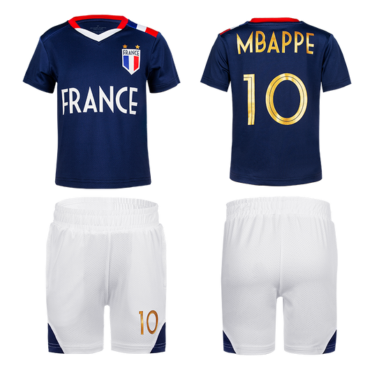 Mbappe France Baby Soccer Jersey Outfit Uniform Style 1
