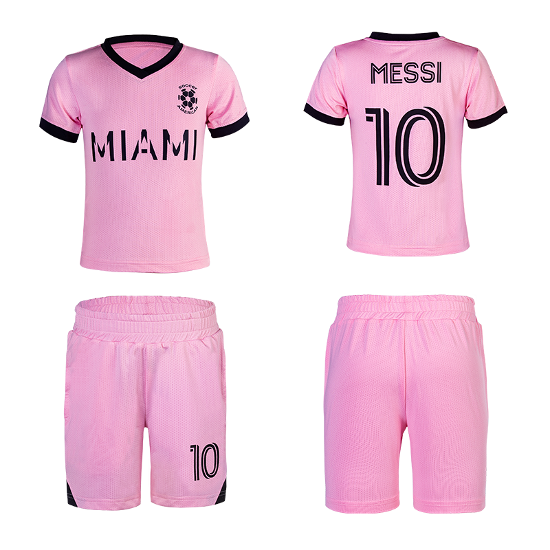 Messi Miami Baby Soccer Jersey Outfit Uniform Style 1 Pink
