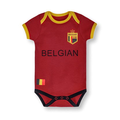 Belgium Infant Soccer Jersey Bodysuit Envelope-Neck