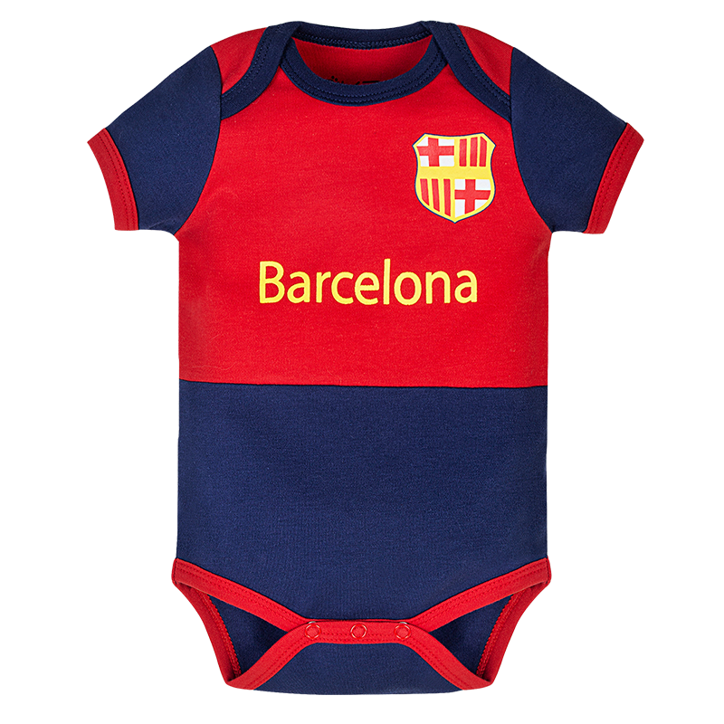 Barcelona Infant  Soccer Jersey Bodysuit Envelope-Neck