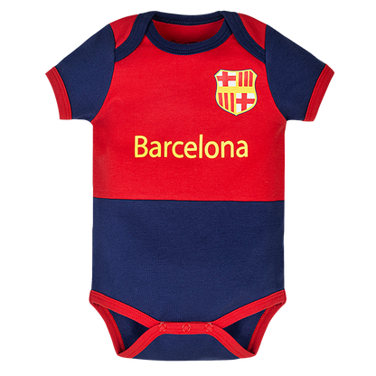 Barcelona Infant  Soccer Jersey Bodysuit Envelope-Neck