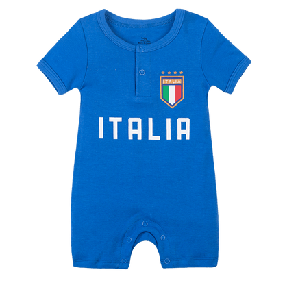Italy Infant Soccer Jersey Romper Front Plackets