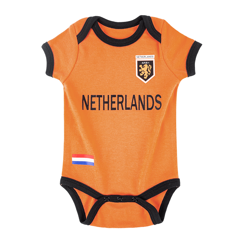 Netherlands Infant Soccer Jersey Bodysuit Envelope-Neck