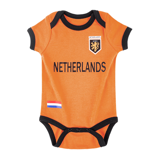 Netherlands Infant Soccer Jersey Bodysuit Envelope-Neck