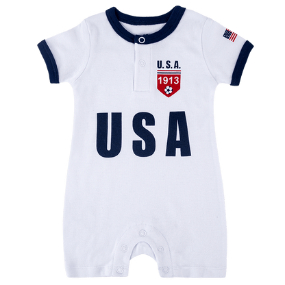 US-3 Infant Soccer Jersey Romper Front Plackets Short Sleeve